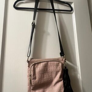 Steve Madden Blush Crossbody Bag with Black Strap